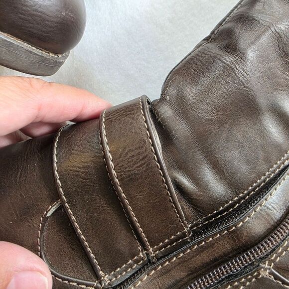 Natural Soul by Naturalizer Women's Brown Leather Boots Size 10 - Picture 16 of 17